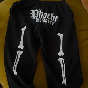 Phoebe Bridgers OFFICIAL MERCH Russell Skeleton Black Sweatpants Size XL Unisex